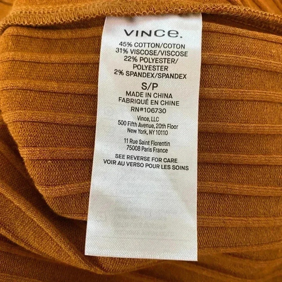 VINCE Ribbed Racerback Midi Tank Dress Size S - Picture 7 of 9